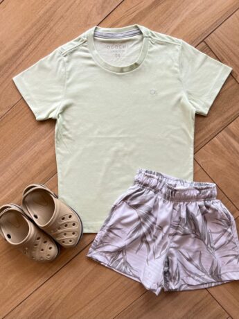 fernandaramoskids com br Camiseta Infantil Masculina Manga Curta Essencial Verde Claro1