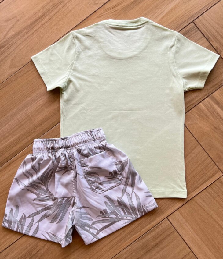 fernandaramoskids com br Camiseta Infantil Masculina Manga Curta Essencial Verde Claro2