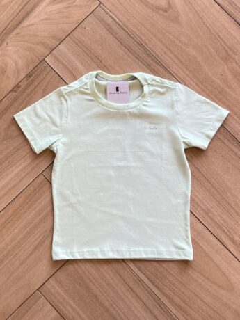 Camiseta Infantil Masculina Manga Curta Essencial Verde Claro Fernanda Ramos Kids