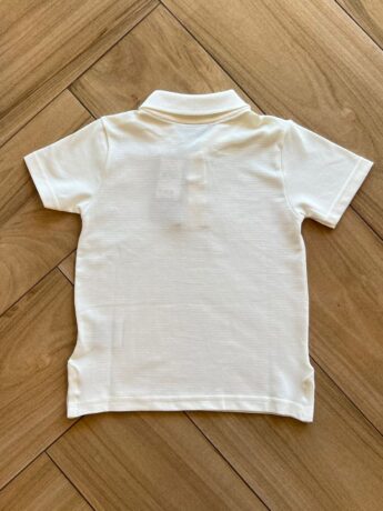 Camiseta Infantil Masculina Polo Manga Curta Off White Fernanda Ramos Kids