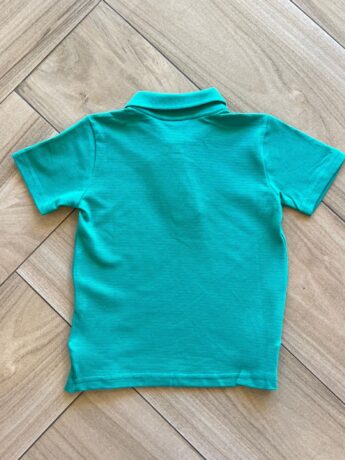 Camiseta Infantil Masculina Polo Manga Curta Verde Fernanda Ramos Kids