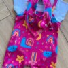 fernandaramoskids com br Conjunto Infantil Feminino 3 Peças Body e Jardineira e Babador 1