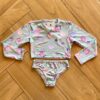 Conjunto Infantil Feminino Biquíni Cropped e Calcinha Estampado Fernanda Ramos Kids