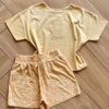 fernandaramoskids com br Conjunto Infantil Feminino Blusa Aime e Short Amarelo 2