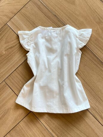 Conjunto Infantil Feminino Blusa Botões Off White e Calcinha Azul Fernanda Ramos Kids