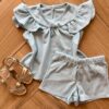 Conjunto Infantil Feminino Blusa com Detalhe e Short com Bolso Fernanda Ramos Kids