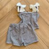 Conjunto Infantil Feminino Blusa com Laço e Short Saia Super Cetim Fernanda Ramos Kids