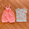 fernandaramoskids com br Conjunto Infantil Feminino Blusa e Jardineira Estampada Rosa Bebê 2
