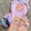 fernandaramoskids com br Conjunto Infantil Feminino Blusa e Short Ursinho Fofurinha 1