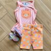 Conjunto Infantil Feminino Blusa e Short Ursinho Fofurinha Fernanda ramos kids