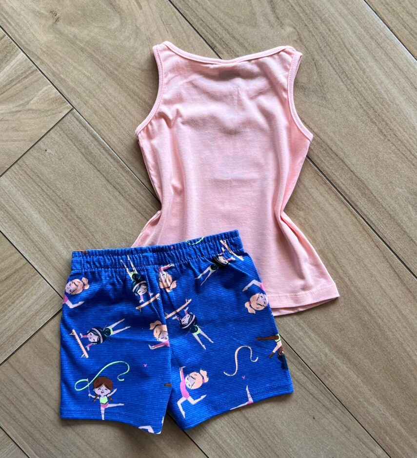 fernandaramoskids com br Conjunto Infantil Feminino Blusa e Short Ginástica Rítmica 2