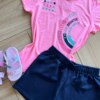 fernandaramoskids com br Conjunto Infantil Feminino Blusa e Short Let Your Heart 1