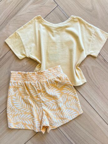 Conjunto Infantil Feminino Blusa La Nature e Short Estampado Fernanda Ramos Kids
