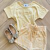 Conjunto Infantil Feminino Blusa La Nature e Short Estampado Fernanda Ramos Kids
