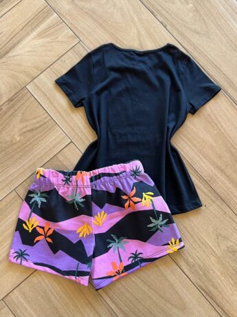Conjunto Infantil Feminino Blusa My Favorite Colors e Short Estampado Fernanda Ramos Kids