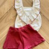fernandaramoskids com br Conjunto Infantil Feminino Blusa Short Com Detalhe em Pérolas Rose 2