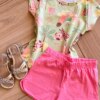 fernandaramoskids com br Conjunto Infantil Feminino Blusa Short Little Wild 1