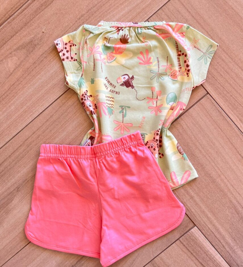 fernandaramoskids com br Conjunto Infantil Feminino Blusa Short Little Wild 2