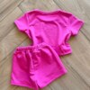 fernandaramoskids com br Conjunto Infantil Feminino Blusa Short Stitch Pink 2