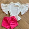 fernandaramoskids com br Conjunto Infantil Feminino Blusa Short Tigre 2
