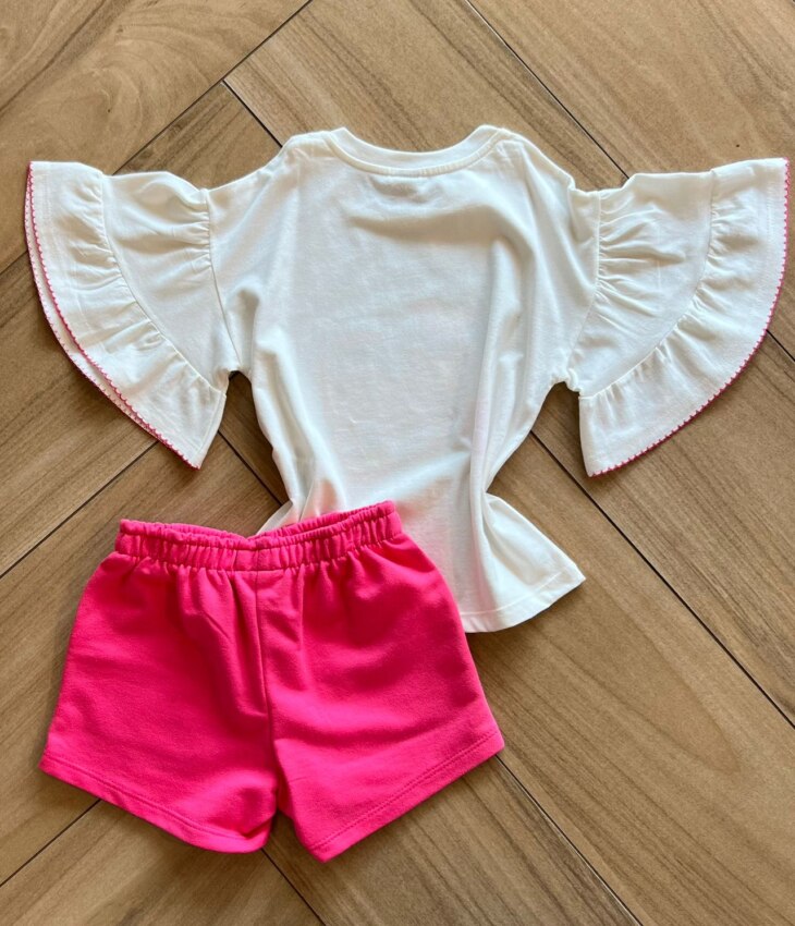 fernandaramoskids com br Conjunto Infantil Feminino Blusa Short Tigre 2