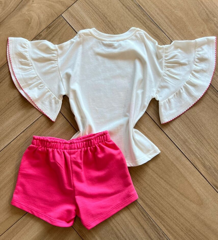 fernandaramoskids com br Conjunto Infantil Feminino Blusa Short Tigre 2