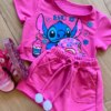fernandaramoskids com br Conjunto Infantil Feminino Blusa Stitch e Short Saia Pink1