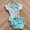 Conjunto Infantil Feminino Body Cacto e Short Verde Fernanda Ramos Kids