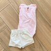Conjunto Infantil Feminino Body com Pompom e Short Cru Fernanda Ramos Kids
