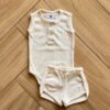 Conjunto Infantil Feminino Body e Short Bege Fernanda Ramos Kids