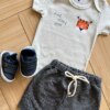 fernandaramoskids com br Conjunto Infantil Feminino Body e Short Cinza Tigre 1