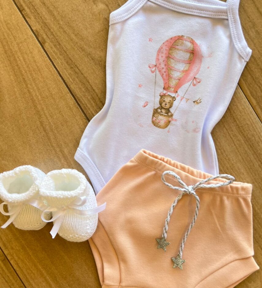 fernandaramoskids com br Conjunto Infantil Feminino Body Ursinho de Alcinha e Calcinha Salmão1