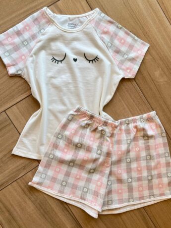 Conjunto Infantil Feminino Pijama Blusa e Short Fernanda Ramos Kids