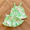 fernandaramoskids com br Conjunto Infantil Feminino Regata e Short Estampado Floresça2