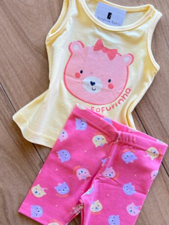 fernandaramoskids com br Conjunto Infantil Feminino Regata e Short Fofurinha 1
