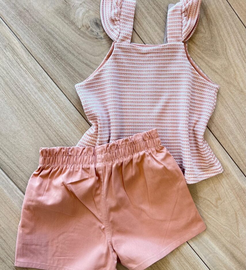fernandaramoskids com br Conjunto Infantil Feminino Regata e Short Rose 2