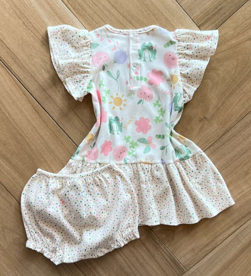 fernandaramoskids com br Conjunto Infantil Feminino Vestido e Calcinha em Suede 2
