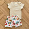 fernandaramoskids com br Conjunto Infantil Masculino 3 Pecas Body Short e Babador Safari 2