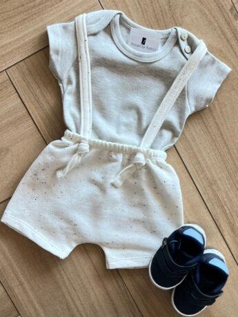 fernandaramoskids com br Conjunto Infantil Masculino Body Cinza e Jardineira Moletom Mescla 1