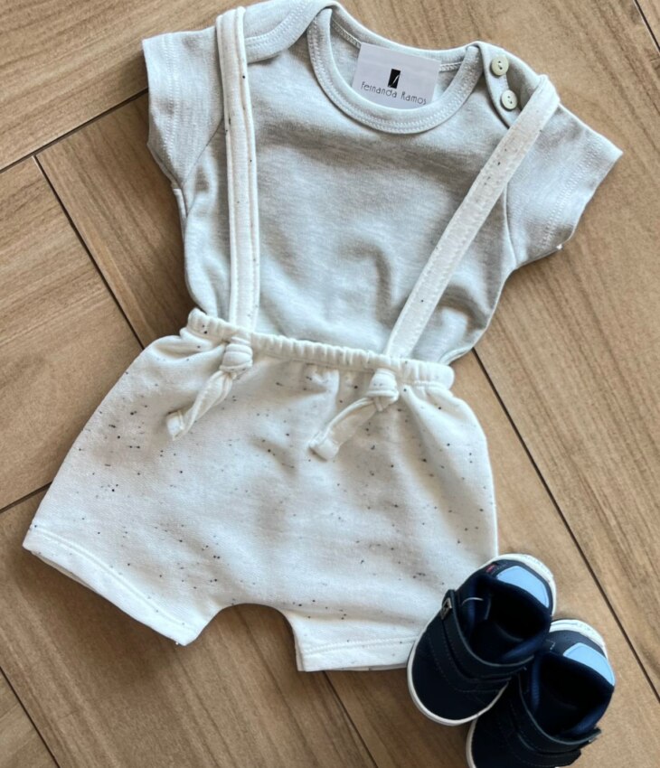 fernandaramoskids com br Conjunto Infantil Masculino Body Cinza e Jardineira Moletom Mescla 1