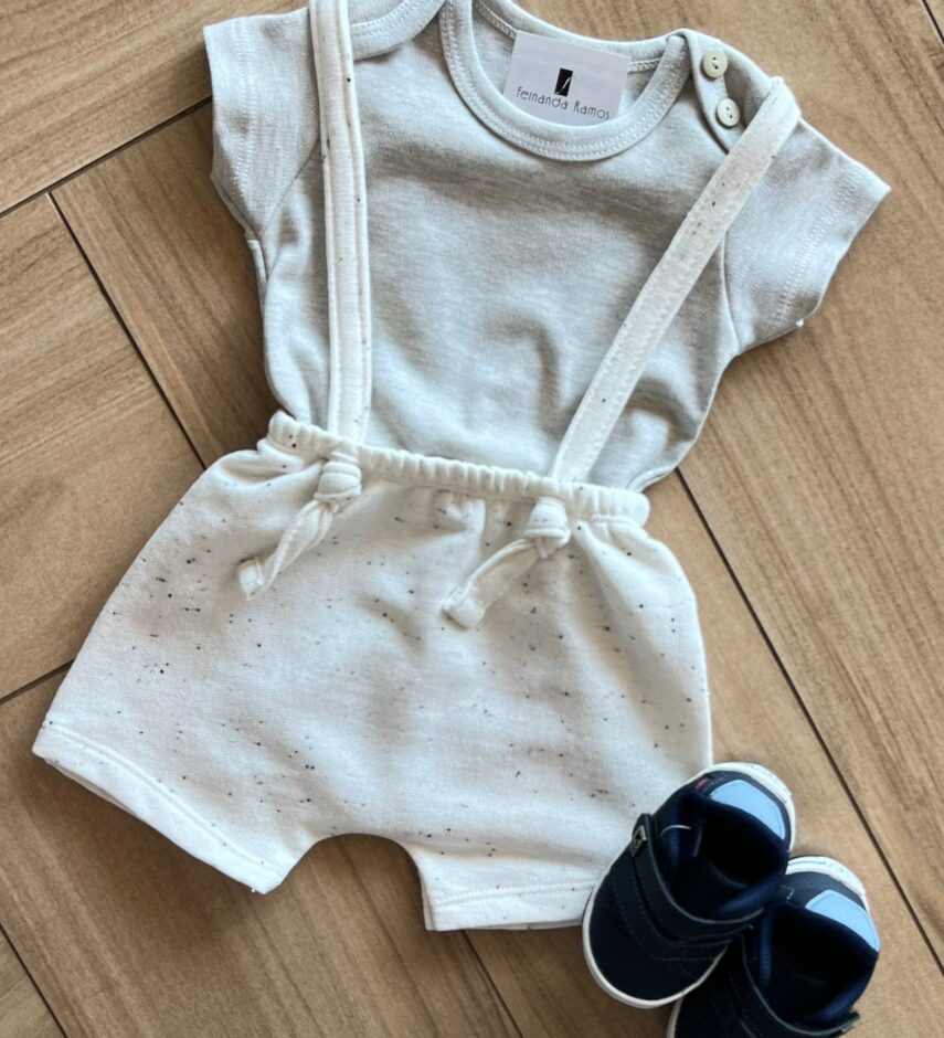 fernandaramoskids com br Conjunto Infantil Masculino Body Cinza e Jardineira Moletom Mescla 1