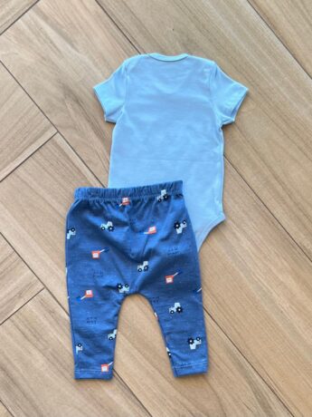 Conjunto Infantil Masculino Body e Calça Estampa Carrinho Fernanda Ramos Kids
