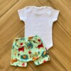Conjunto Infantil Masculino Body Manga Curta com Babador e Bermuda Fernanda Ramos Kids