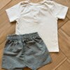 fernandaramoskids com br Conjunto Infantil Masculino Camiseta Bege Bermuda Listrada 2
