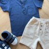 fernandaramoskids com br Conjunto Infantil Masculino Camiseta Bermuda com Detalhe em Botões 1