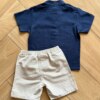 fernandaramoskids com br Conjunto Infantil Masculino Camiseta com Botões Bermuda Listrada 2