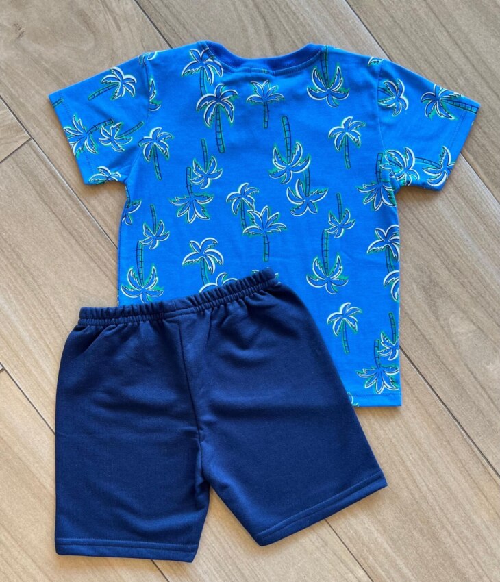 fernandaramoskids com br Conjunto Infantil Masculino Camiseta Coqueiro e Bermuda 2