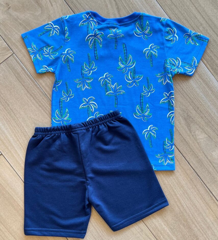fernandaramoskids com br Conjunto Infantil Masculino Camiseta Coqueiro e Bermuda 2