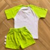 fernandaramoskids com br Conjunto Infantil Masculino Camiseta Dino e Bermuda Verde Lima2