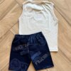 fernandaramoskids com br Conjunto Infantil Masculino Regata Dino e Bermuda Verde Musgo 2